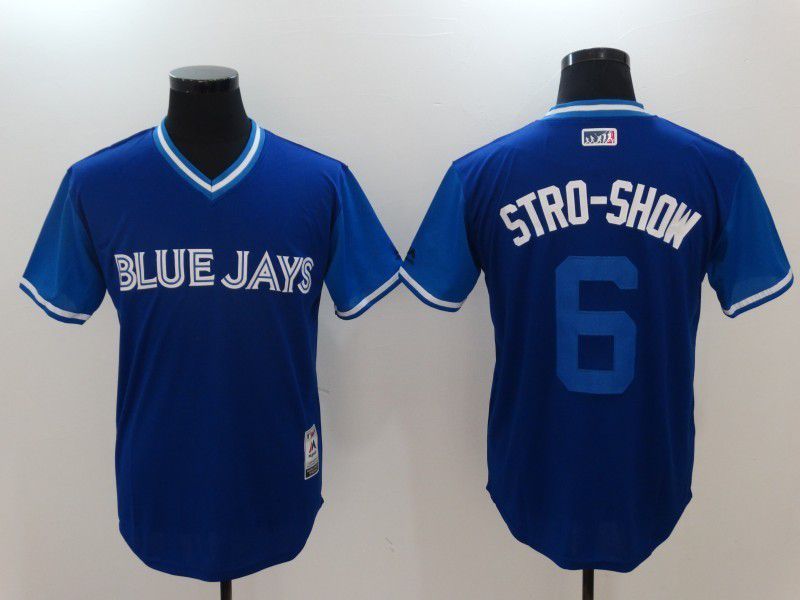 Cheap Men Toronto Blue Jays 6 Stro Show Blue Game 2022 Legend Edition MLB Jersey